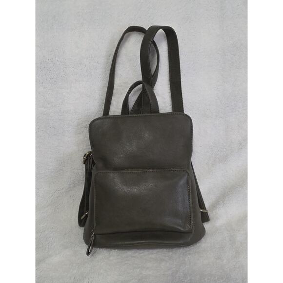 Joy Susan Julia Mini Backpack Purse Dark Olive Green Colored Vegan Leather main image 4